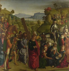 Cristo che porta la croce e la Vergine Maria svenuta